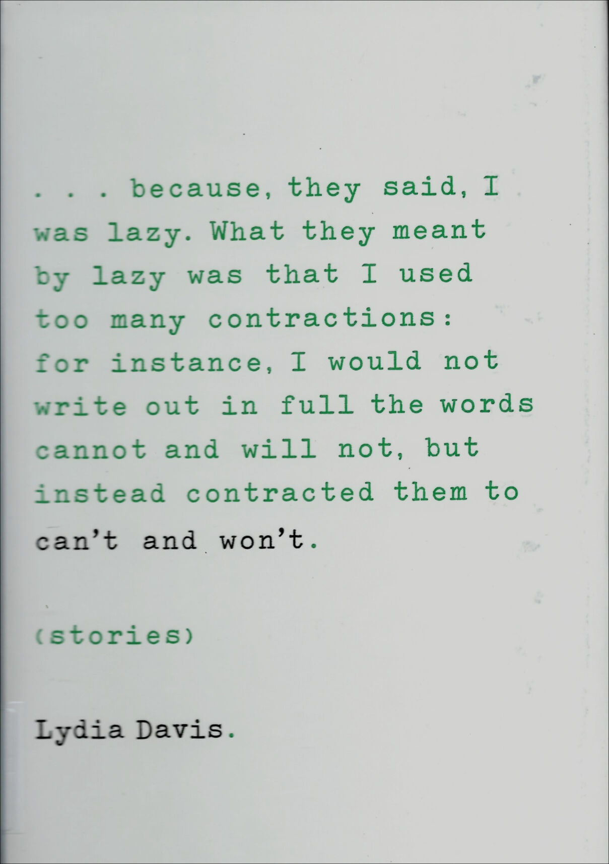 TURNED PAGES: Envy Does Not Write Novels